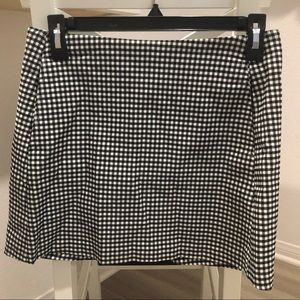 Urban Outfitters Plaid Miniskirt (Black/white)